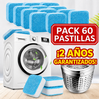 Pack 60 Pastillas Limpia Lavadora